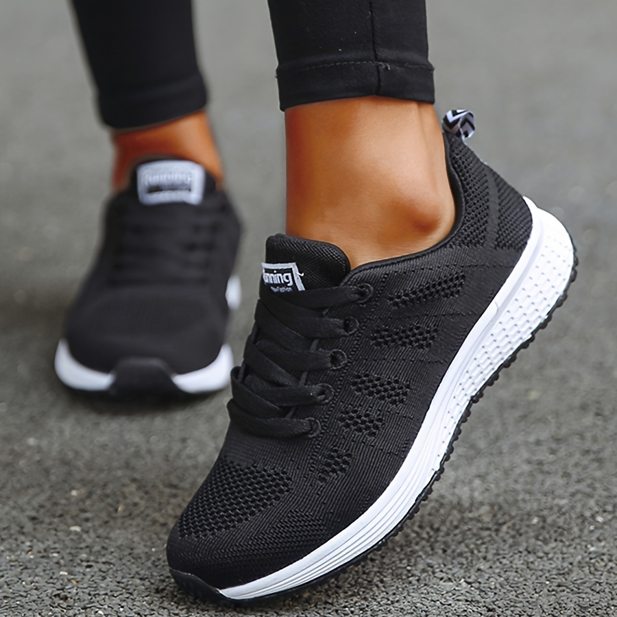 womens comfortable casual sneakers soft sole athletic shoes breathable fabric details 0