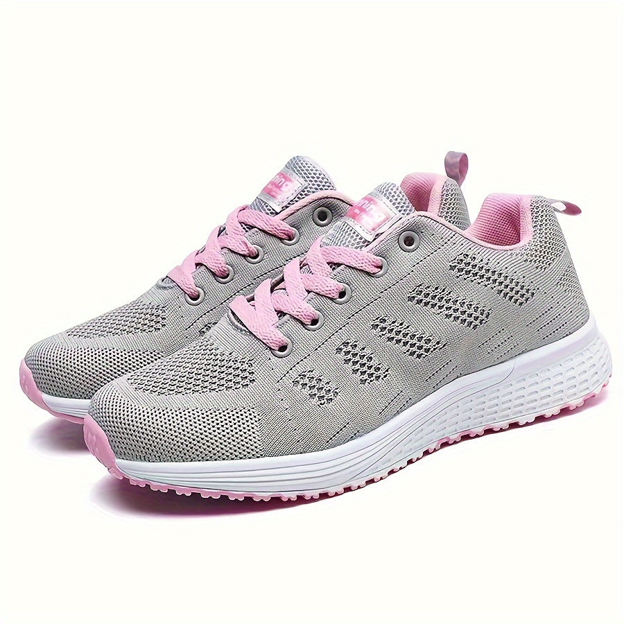 womens comfortable casual sneakers soft sole athletic shoes breathable fabric details 4