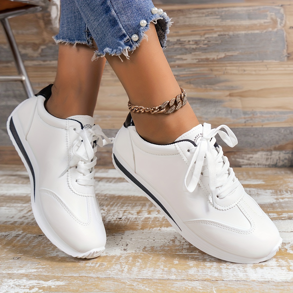 Women s Round Toe Flat Bottom Sneaker Lightweight details 2