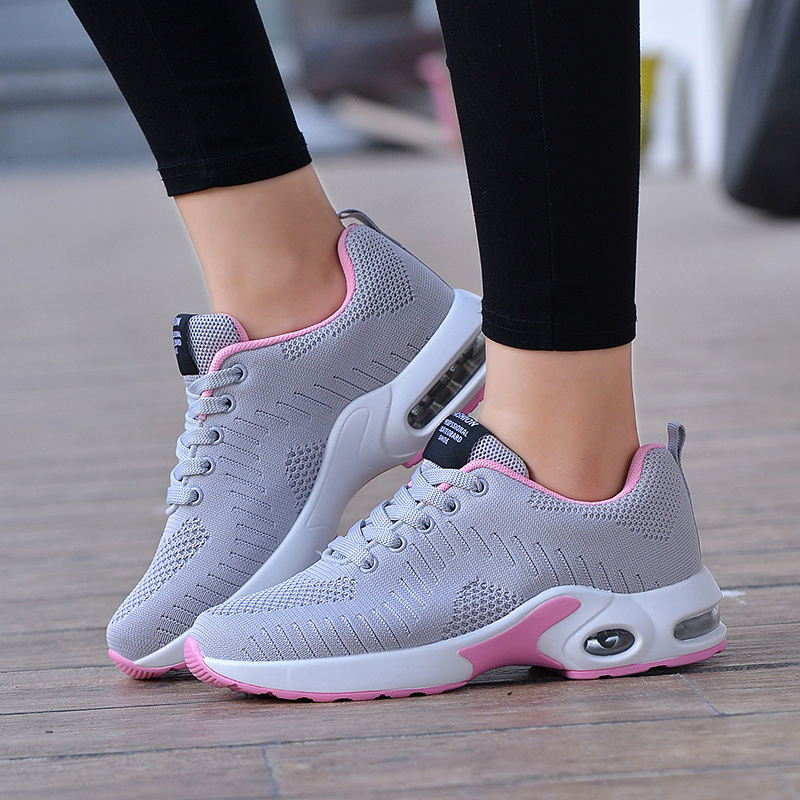 Lightweight Air Cushion Knit Running Shoes Women Comfortable details 2