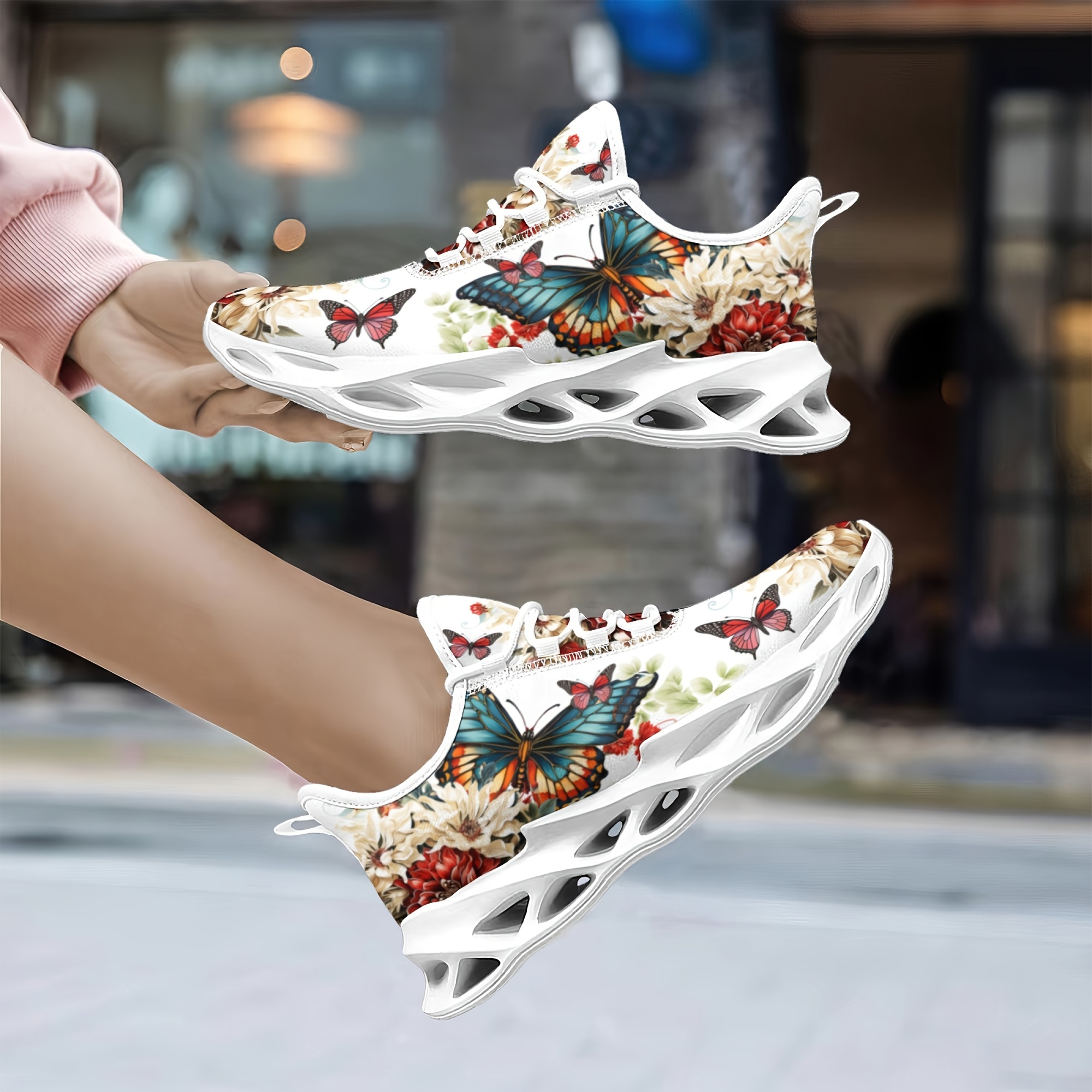 Butterfly Flower Women s Blade Style Outdoor Casual details 0