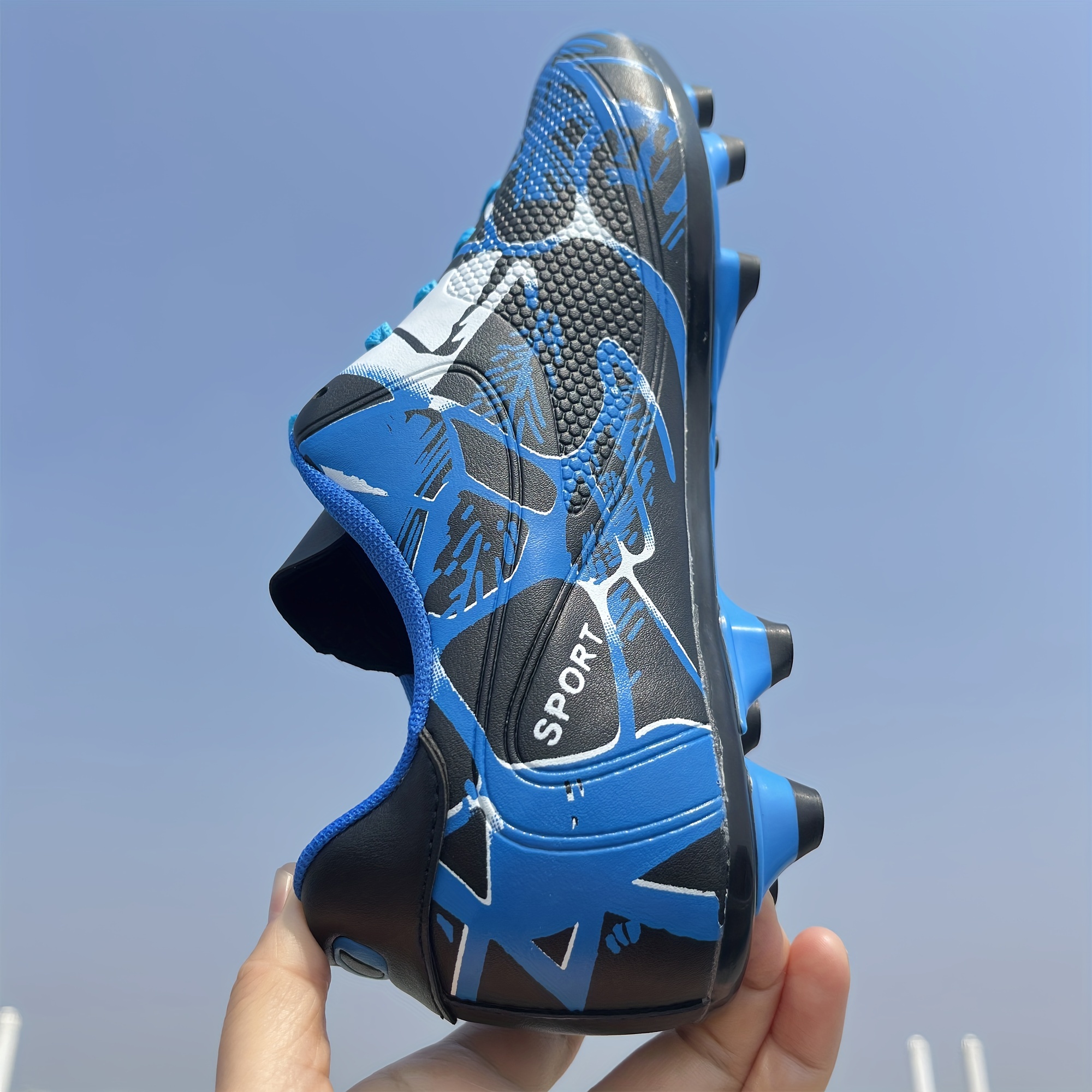 unisex non slip football cleat with spikes professional comfy outdoor breathable soccer   for training competition details 13