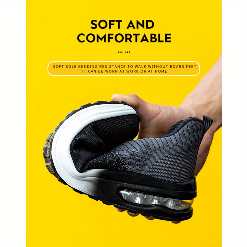 Steel Toe Shoes For Women Men Safety Air Cushion Lightweight Sneakers Slip Resistant Industrial And Construction Work Shoes Shop The Latest Trends Temu details 2